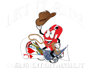 Let it Ride Casino Entertainment Logo No Background White