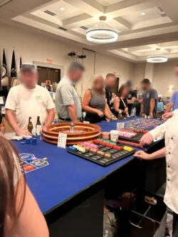 Double Roulette Rentals with Players Betting at Let It Ride Casino Entertainment