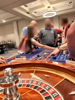 Double Roulette Table Rentals with Players Betting – Let It Ride Casino Entertainment
