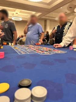 Roulette Table Rentals with Players Placing Bets – Hosted by Let It Ride Casino Entertainment