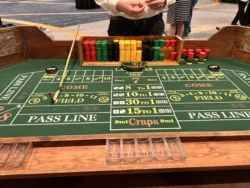 Single Craps Table Layout Rental by Let It Ride Casino Entertainment